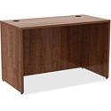 Lorell Essentials Series Rectangular Desk Shell - 29.5" Height x 48" Width x 24" Depth - Material: Metal - Finish: Walnut Laminate - Adjustable Glide, Lockable, Floor Glide - For Office - 1 Each