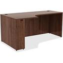 Lorell Essentials Series Left Corner Credenza - 29.5" Height x 66" Width x 36" Depth - Material: Metal - Finish: Walnut Laminate - 1 Each