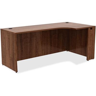 Lorell Essentials Series Right Corner Credenza - 29.5" Height x 72" Width x 36" Depth - Material: Metal - Finish: Walnut, Laminate - 1 Each