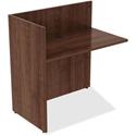 Lorell Essentials Series Reception Return - 41.5" Height x 42" Width x 24" Depth - Finish: Walnut Laminate - 1 Each