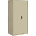 Lorell Fortress Series Storage Cabinet - 36" Width x 24" Depth x 72" Height - 5 x Shelf(ves) - Hinged Door(s) - Sturdy, Recessed Locking Handle, Removable Lock, Durable, Storage Space - Putty - Powder Coated - Steel - Recycled