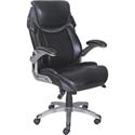 Lorell Wellness by Design Mesh Executive Office Chair - Black Seat Color - Bonded Leather Seat Material - Black Back Color - Bonded Leather Back Material - High Back - 5-star Base - Armrest - 1 Each