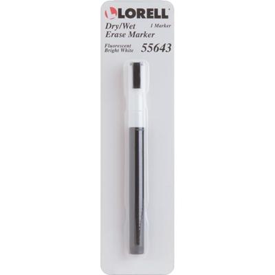 Lorell Dry/Wet-Erase Marker - White Ink - 1 Each