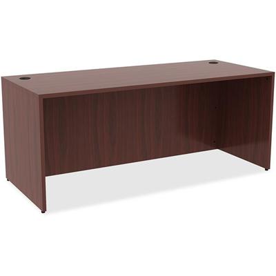 Lorell Essentials Series Rectangular Desk Shell - 29.5" Height x 70.9" Width x 29.5" Depth Desk - Material: Laminate - Finish: Mahogany - 1 Each