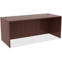 Lorell Essentials Series Rectangular Desk Shell - 29.5" Height x 70.9" Width x 29.5" Depth Desk - Material: Laminate - Finish: Mahogany - 1 Each