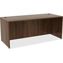Lorell Essentials Series Rectangular Desk Shell - 29.5" Height x 70.9" Width x 29.5" Depth Desk - Material: Metal - Finish: Walnut Laminate - 1 Each