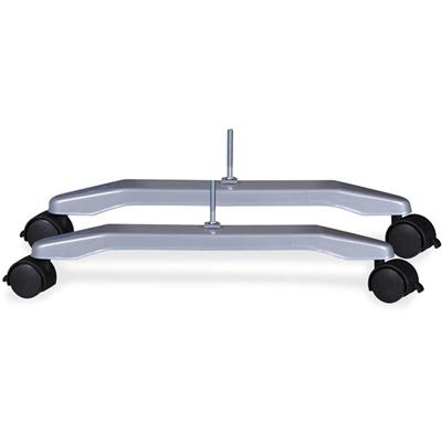 Lorell Mobile T-Foot Set With Casters - 2.40" Width x 1.50" Depth x 17.80" Height - Metal - Silver - 2 / Set