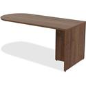 Lorell Essentials Series Peninsula Desk Box 1 of 2 - 29.5" Height x 30" Width x 66" Depth - Reeded Edge - Material: Metal - Finish: Walnut, Laminate - 1 Each