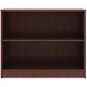 Lorell Laminate Bookcase - 2 Shelf(ves) - 29.50" Height x 36" Width x 12" Depth - Sturdy, Adjustable Feet, Adjustable Shelf - Thermofused Laminate (TFL) - Mahogany - Laminate - 1 Each