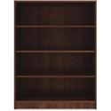 Lorell Laminate Bookcase - 4 Shelf(ves) - 48" Height x 36" Width x 12" Depth - Sturdy, Adjustable Feet, Adjustable Shelf, Square Corner - Thermofused Laminate (TFL) - Walnut - Laminate - 1 Each