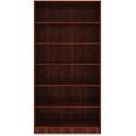 Lorell Laminate Bookcase - 6 Shelf(ves) - 73" Height x 36" Width x 12" Depth - Sturdy, Adjustable Feet, Adjustable Shelf - Thermofused Laminate (TFL) - Cherry - Laminate - 1 Each