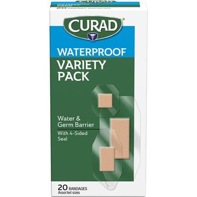 Curad Assorted Waterproof Transparent Bandages - Transparent - Polyurethane - 20 / Box