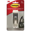 Command Large Modern Reflections Hook - 5 lb (2.27 kg) Capacity - for Painted Surface, Wood, Tile - Metal - Brushed Nickel - 1 Pack