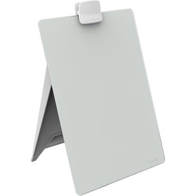 Quartet Glass Dry-Erase Desktop Easel - 9" (0.8 ft) Width x 11" (0.9 ft) Height - White Glass Surface - Rectangle - Horizontal/Vertical - Magnetic - 1 Each
