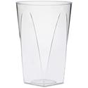 Milan Trendy Tumblers - 10 fl oz - Square-to-Round - Clear - Polystyrene - General Purpose - 16 / Pack