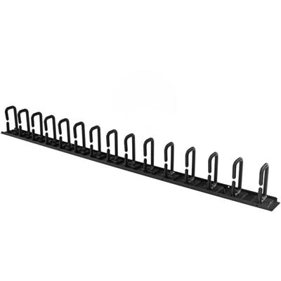 StarTech.com Vertical Cable Organizer with D-Ring Hooks - 0U - 3 ft. - Cable Organizer - Black - 20U Rack Height x 2" Length - Steel - 1 Each
