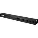 StarTech.com Vertical Cable Organizer with Finger Ducts - 0U - 3 ft. - Duct Panel - Black - 20U Rack Height x 3.90" Length - Steel, Plastic - 1 Each