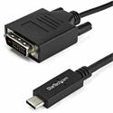 StarTech.com 2m / 6 ft USB-C to DVI Cable - USB 3.1 Type C to DVI - 1920 x 1200 - Black - 6.56 ft DVI/USB Video Cable Adapter for Projector, Monitor, Workstation, Video Device, Chromebook, MacBook, TV - First End: 1 x 25-pin DVI-D Digital Video - Mal