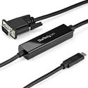 StarTech.com 1m / 3 ft USB C to VGA Cable - USB Type C to VGA - 1920 x 1200 - Black - 3.28 ft USB/VGA Video Cable Adapter for Projector, Monitor, Workstation, Video Device, Chromebook, MacBook, TV, MacBook Air, MacBook Pro, iPad Pro - First End: 1 x 