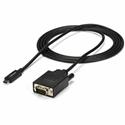 StarTech.com 2m / 6 ft USB C to VGA Cable - USB Type C to VGA - 1920 x 1200 - Black - 6.56 ft USB/VGA Video Cable Adapter for Projector, Monitor, Workstation, Video Device, Chromebook, MacBook, TV, MacBook Air, MacBook Pro, iPad Pro - First End: 1 x 