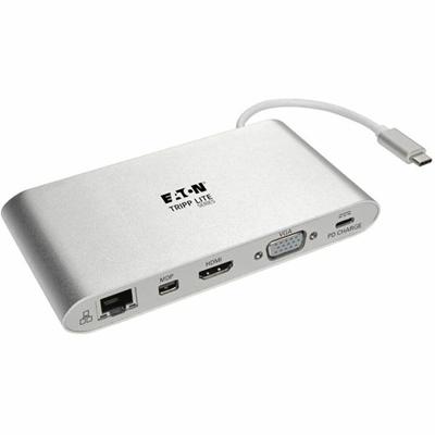 Tripp Lite series U442-DOCK1 Docking Station - for Tablet PC, Notebook - USB Type C - 3 x USB Ports - 3 x USB 3.0 - Network (RJ-45) - HDMI - VGA - Mini DisplayPort - Microphone - Wired