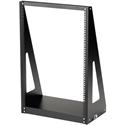 StarTech.com Heavy Duty 2-Post Rack - 16U - For Server, Patch Panel, LAN Switch, A/V Equipment - 16U Rack Height x 19" Rack Width - Floor Standing, Tabletop Open Frame - Black - Steel - 350 lb Maximum Weight Capacity - TAA Compliant