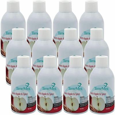 TimeMist Metered 30-Day Dutch Apple/Spice Scent Refill - Spray - 6000 ft³ - 6.6 fl oz (0.2 quart) - Dutch Apple & Spice - 30 Day - Long Lasting, Odor Neutralizer - 12 / Carton