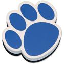 Ashley Paw Shaped Magnetic Whiteboard Eraser - Used as Mark Remover - Magnetic, Lightweight - Blue, White - 1 Each