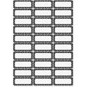 Ashley Dry Erase Black/White Dots Nameplate Magnets - Magnetic - Dotted - Die-cut, Write on/Wipe off - Black, White - 1 Pack
