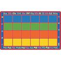 Flagship Carpets Primary Colors Square Grids Rug - 13.17" Length x 10.75" Width - Rectangle - Square Grids - Multicolor