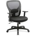 Lorell Mid-back Task Chair - Black Seat Color - Fabric Seat Material - Black Back Color - Mesh Back Material - Mid Back - 1 Each