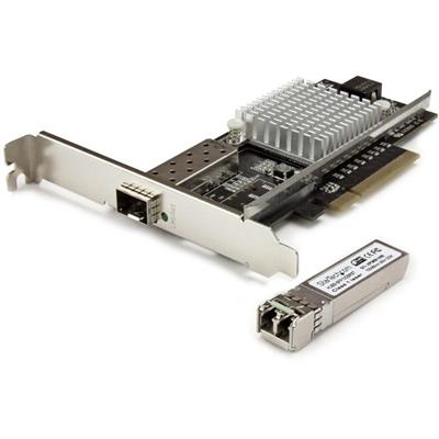 StarTech.com 1-Port 10G SFP+ Fiber Optic Network Card - PCIe - Intel Chip - MM - PCI Express x8 - 20 Gbit/s Data Transfer Rate - Intel 82599 - 1 Port(s) - Optical Fiber - Multi-mode - 10GBase-SR - SFP+ - Plug-in Card