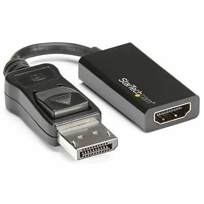 StarTech.com DisplayPort to HDMI Adapter - 4K DP to HDMI Converter - UHD 4K 60Hz - 1 x 20-pin DisplayPort 1.4 Digital Audio/Video - Male - 1 x 19-pin HDMI 2.0 Digital Audio/Video - Female - Black - 1 Each