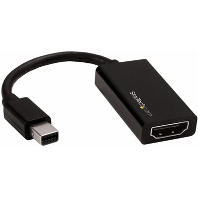 StarTech.com Mini DisplayPort to HDMI Adapter - 4K mDP to HDMI Converter - UHD 4K 60Hz - 1 x 20-pin Mini DisplayPort 1.2 Digital Audio/Video - Male - 1 x 19-pin HDMI 2.0 Digital Audio/Video - Female - Nickel Connector - Black - 1 Each