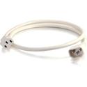 C2G 6ft 18AWG Power Cord (IEC320C14 to IEC320C13) - White - For PDU, Switch, Server - 250 V AC / 10 A - White - 6 ft Cord Length - IEC 60320 C14 / IEC 60320 C13 - 1 Each