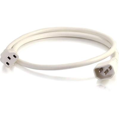 C2G 1ft 18AWG Power Cord (IEC320C14 to IEC320C13) - White - For PDU, Switch, Server - 250 V AC / 10 A - White - 1 ft Cord Length - IEC 60320 C14 / IEC 60320 C13 - 1