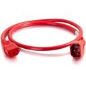 C2G 10ft 18AWG Power Cord (IEC320C14 to IEC320C13) -Red - For PDU, Switch, Server - 250 V AC / 10 A - Red - 10 ft Cord Length - IEC 60320 C14 / IEC 60320 C13 - 1 Each