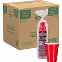 Solo 16 oz Plastic Cold Party Cups - 16 fl oz - Red - Polystyrene, Plastic - Party, Cold Drink - 50/Pack - 20 / Carton
