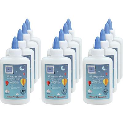 Sparco Washable School Glue - 4 fl oz - White - 12 / Box
