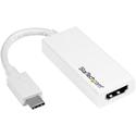 StarTech.com USB-C to HDMI Adapter - White - 4K 60Hz - 1 x 24-pin Type C USB Male - 1 x 19-pin HDMI Digital Audio/Video Female - 3840 x 2160 Supported - White - 1 Each