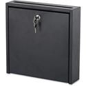 Safco 12 x 12" Wall-Mounted Inter-department Mailbox with Lock - External Dimensions: 12" Width x 12" Height - 2.92 gal - Media Size Supported: Letter - Steel - Black Powder Coat - For Mail, File, Document, Envelope, Key, Memo, Disc/Diskette Storage,
