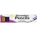 Charles Leonard Secondary Pencils with Eraser - Black Lead - Blue Barrel - 12/Pack - 12 / Box