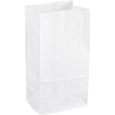 Sparco White Kraft Paper Bags - 11" Length x 6" Width - White - Paper - 100 / Pack