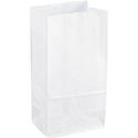 Sparco White Kraft Paper Bags - 11" Length x 6" Width - White - Paper - 100 / Pack