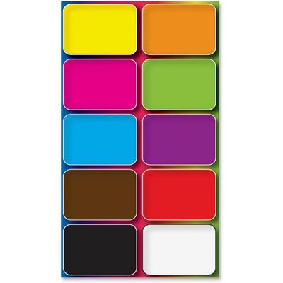 Ashley Colors Design Mini Whiteboard Eraser - 2" Width x 1.50" Length - Lightweight, Comfortable Grip - Multicolor - 10 / Pack