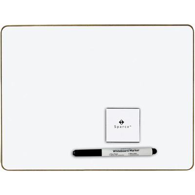Sparco Dry-erase Board Kit with 12 Sets - 12" (1 ft) Width x 9" (0.8 ft) Height - White Surface - Magnetic - 1 Box
