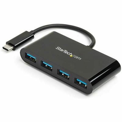 StarTech.com 4-Port USB 3.0 Hub - USB-C to 4x USB-A - Bus Powered - USB Type C - External - 4 USB Port(s) - 4 USB 3.0 Port(s) - Mac