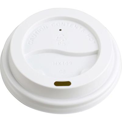 Genuine Joe Raised Siphole Hot Cup Lids - Round - White - 50/Pack - 20 / Carton