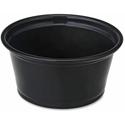 Genuine Joe 2 oz Portion Cups - 2 fl oz - Black - Polystyrene - 50/Bag - 50 / Carton