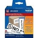 Brother BK on WE Continuous Length Paper Labels - 2" Width - Permanent Adhesive - White - Paper - 1 Roll
